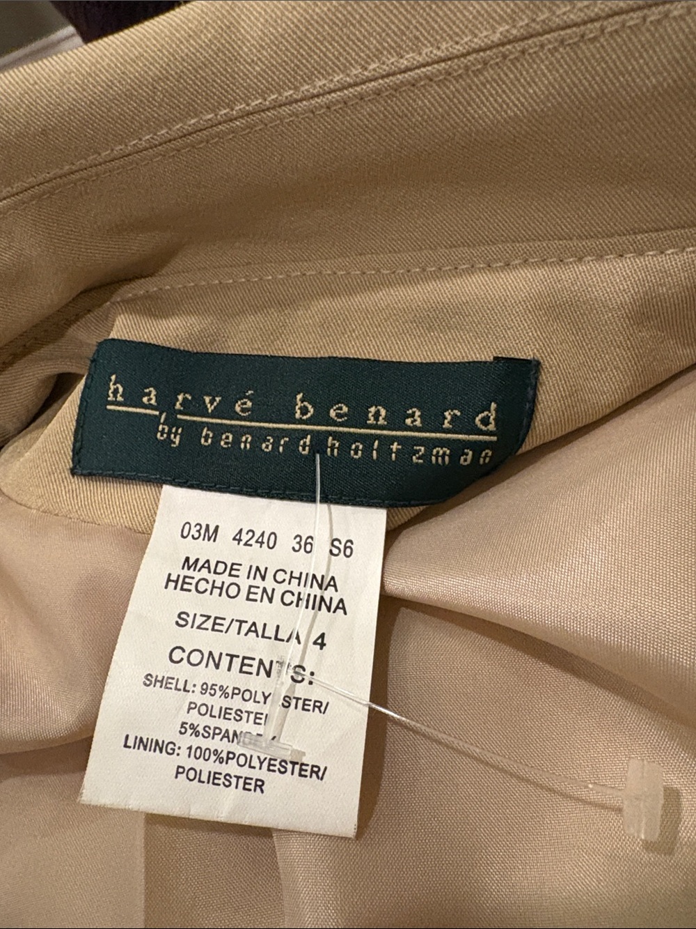 Harve Benard Beige Trench Coat with Cream Piping - Picture 9 of 9